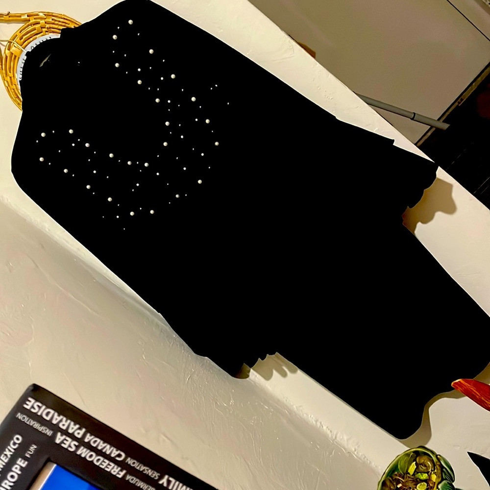 Black freshwater pearl dress